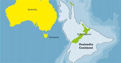 new zealand continent map.